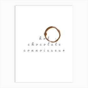 Hot Chocolate Connoisseur Typography Word Art Print