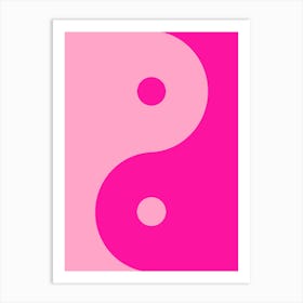 Yin Yang Pink Art Print