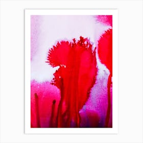 Red Poppies. Abstract colorful paint background Art Print