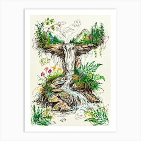 Waterfall 8 Art Print