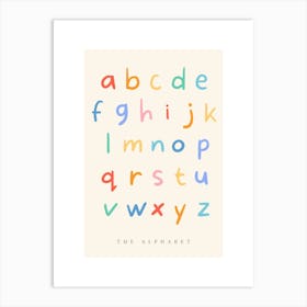 The Alphabet Rainbow Nursery Print Art Print