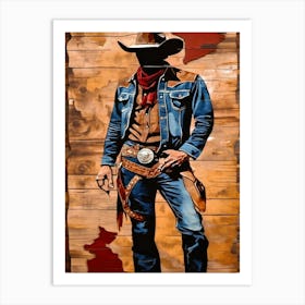 Cowboy Painting Art Print