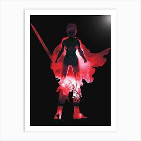 Anime Negative Space ― Battle Of Mikasa Ackerman Art Print