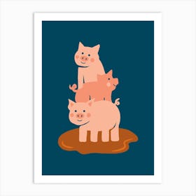 Pig Tower Art Print