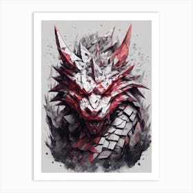 Dragon Head Print  Art Print