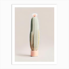 Cylindropuntia Kleiniae Retro Minimal 2 Art Print