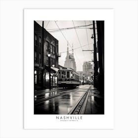 Poster Of Nashville, Black And White Analogue Photograph 4 Art Print