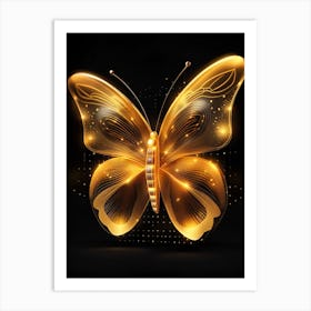 Golden Butterfly 5 Art Print