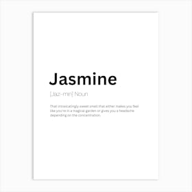 Jasmine Definition Meaning Art Print