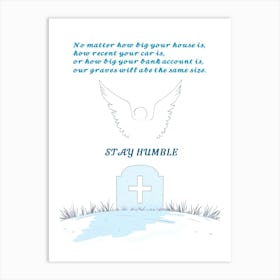 Angel Qoute Illustration 12 Art Print