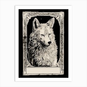 Italian Wolf Tarot Card 4 Art Print