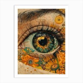 Eye Of Sunflowers Art Print