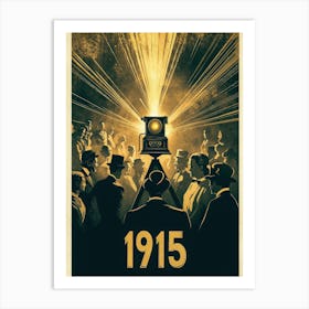 Aihrgdesign A Nostalgic Poster For An Early 1915 Cinema Scree 784a0eb9 4870 4ed2 84ee 650e43f89062 3 Art Print