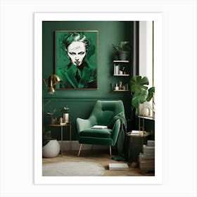 Emerald Green art print Art Print