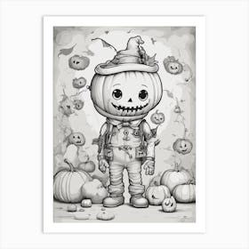 Halloween Pumpkin Art Print