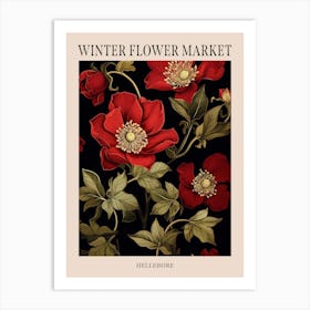 Hellebore 3 Winter Flower Market Poster Art Print