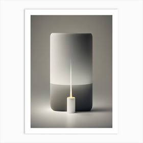 Lamp With A Candle Art Print