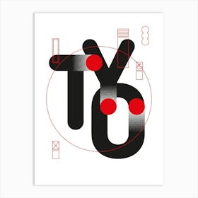 TYO #1 White/Black Art Print