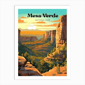 Mesa Verde National Park Colorado Hiking Travel Art Art Print