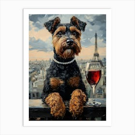 Airedale Whimsy 14 Art Print