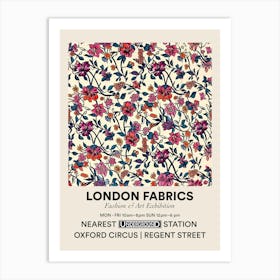 Poster Floral Morning London Fabrics Floral Pattern 1 Art Print