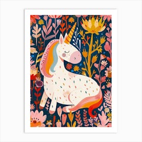 Colourful Unicorn Fauvism Inspired 2 Art Print