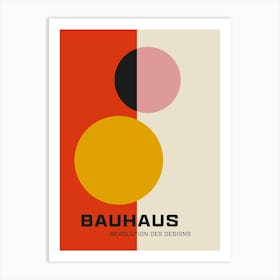 Bauhaus Minimalist Abstract Print 8 Red Art Print