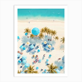 Aerial View Of Beach Art Print