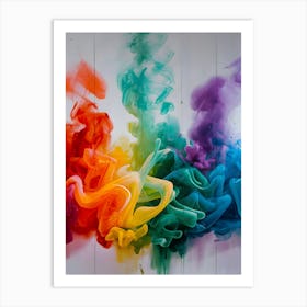 Rainbow Smoke Art Print