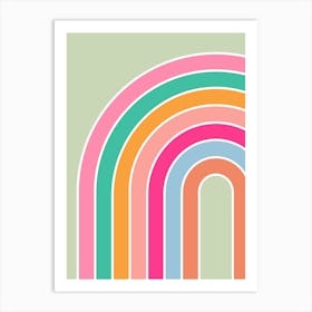 Rainbow Pastel Green Art Print