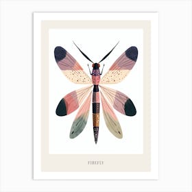Colourful Insect Illustration Firefly 13 Poster Art Print