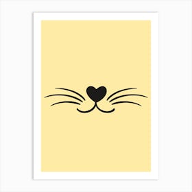 Cat With A Heart Art Print