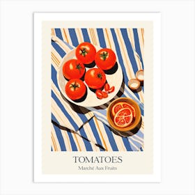 Marche Aux Fruits Tomatoes Fruit Summer Illustration 3 Art Print
