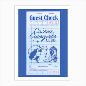 Cosmic Cowgirls Club | Guest Check Art Print