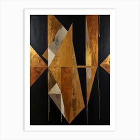 Gold And Black 1 Art Print