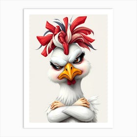 Angry Chicken Art Print