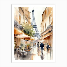 Watercolor Of Paris 7 Art Print