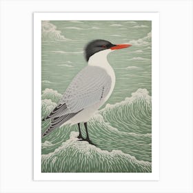 Ohara Koson Inspired Bird Painting Common Tern 1 Art Print
