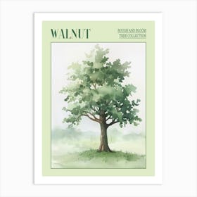 Walnut Tree Atmospheric Watercolour Painting 3 Poster Art Print