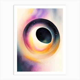 Black Hole Gouache Space Art Print