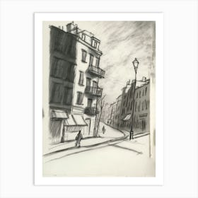 Vintage Street Sketch Art Print