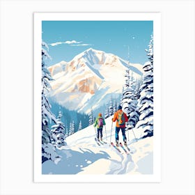 Banff Sunshine Village   Alberta Canada, Ski Resort Illustration 0 Art Print