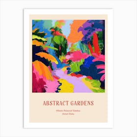 Colourful Gardens Atlanta Botanical Garden Usa 1 Red Poster Art Print