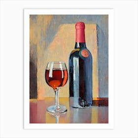 Côtes De Provence 1 Rosé Oil Painting Cocktail Poster Art Print
