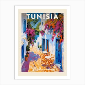 Hammamet Tunisia 3 Fauvist Painting  Travel Poster Art Print