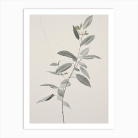 Green Leaf Vintage Art Print