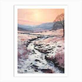 Dreamy Winter Painting Brecon Beacons National Park Wales 1 Art Print