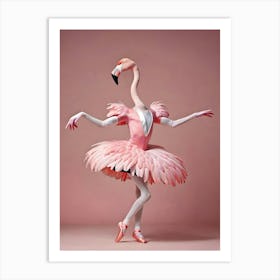 Flamingo Ballet Art Print