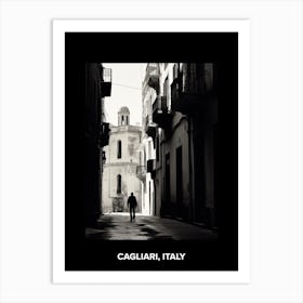 Poster Of Cagliari, Italy, Mediterranean Black And White Photography Analogue 4 Art Print