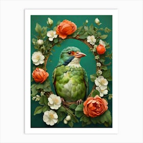 Bird In A Wreath 2 Art Print